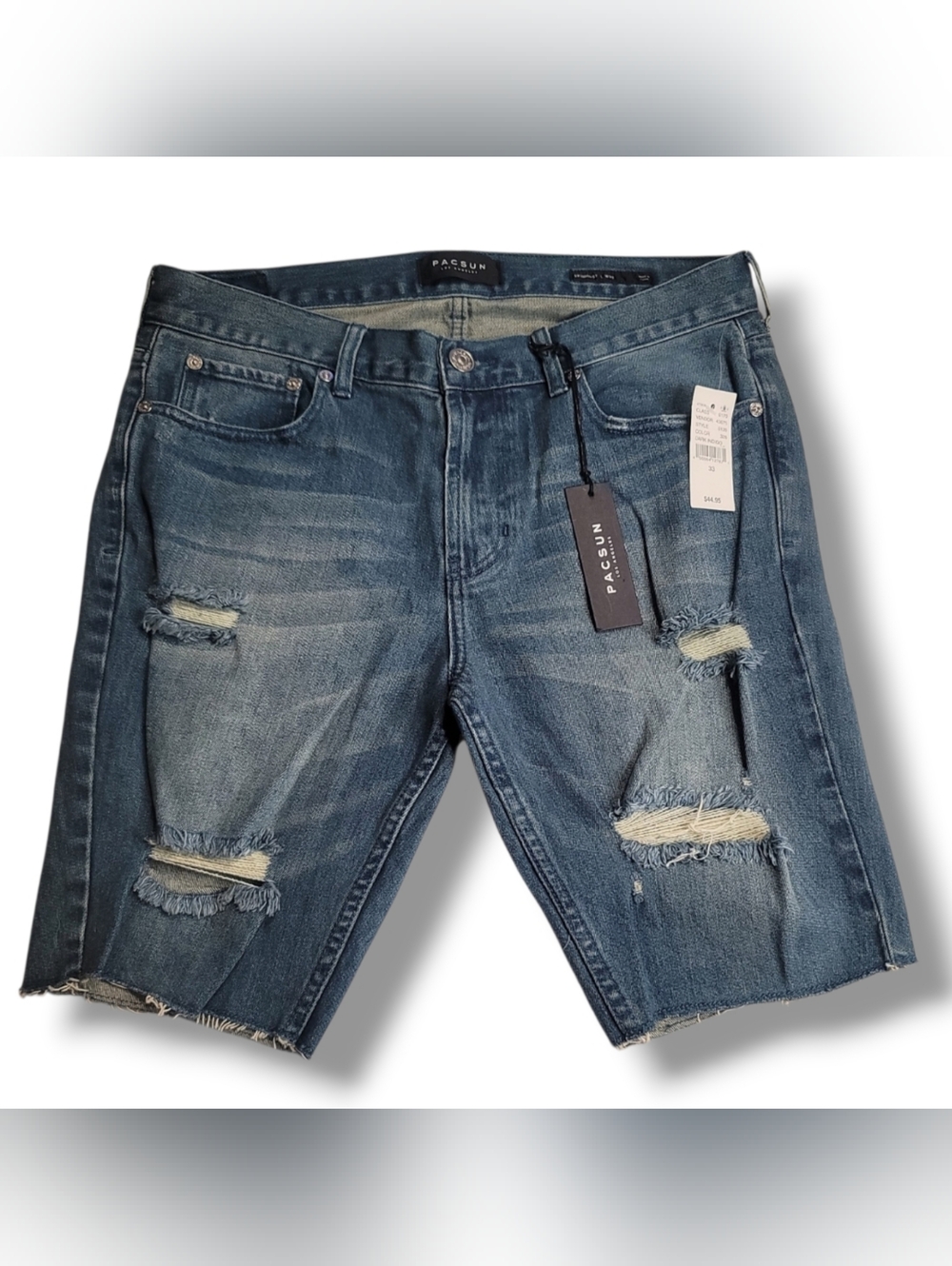 PacSun Distressed Denim Shorts - Blue